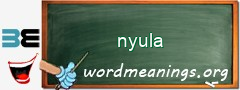 WordMeaning blackboard for nyula